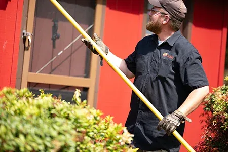 sweeping exterior of home