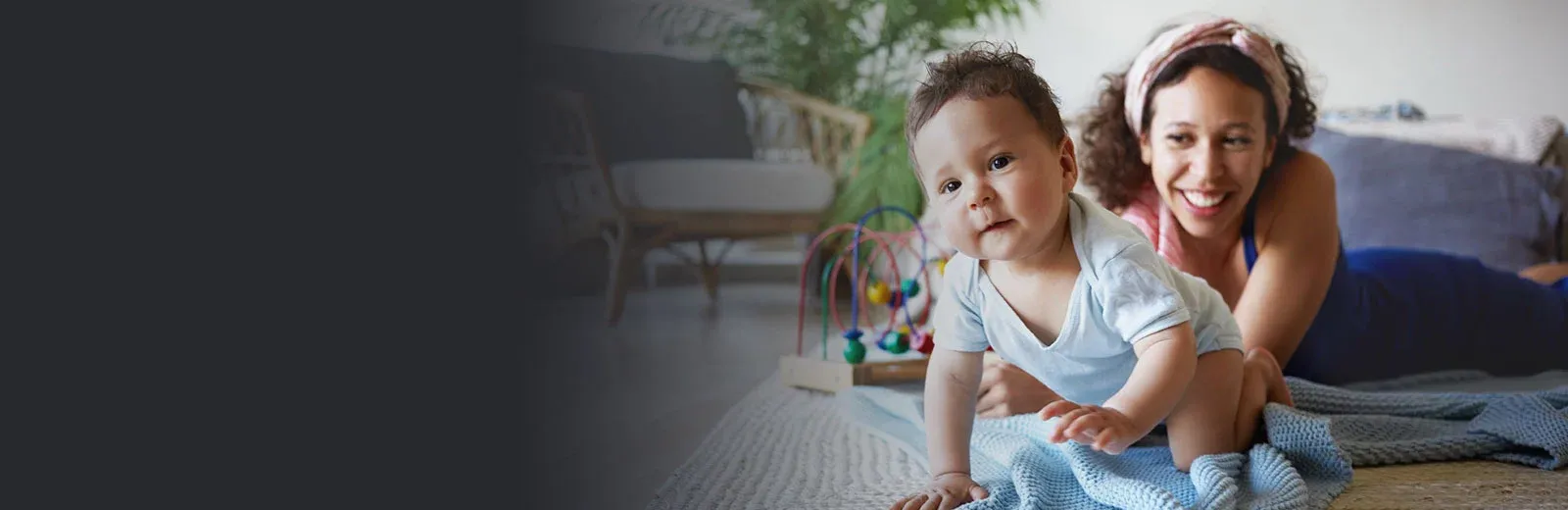 Baby crawling in pest free home