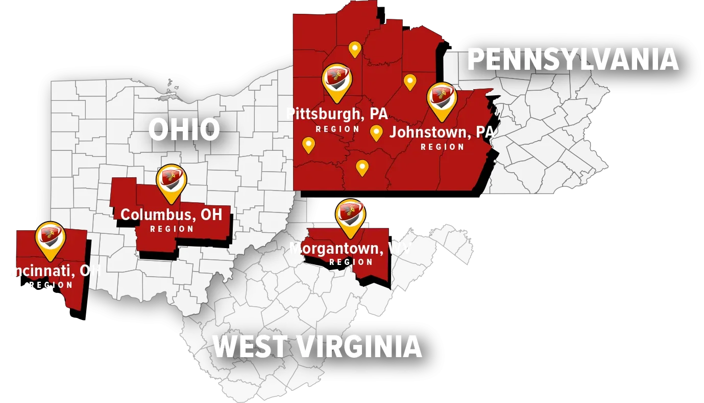 D-Bug Pest Control Service Area Map