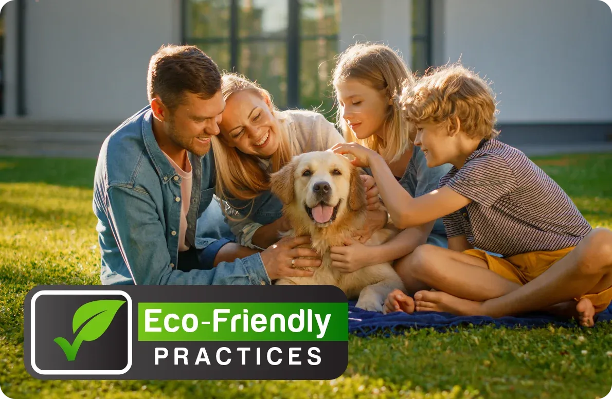family playing outside