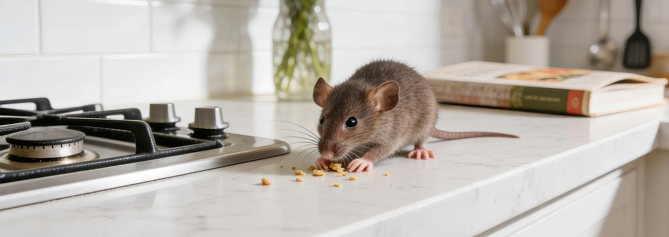 mouse on kitchen counter