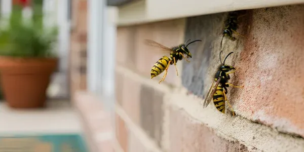 bees on a house